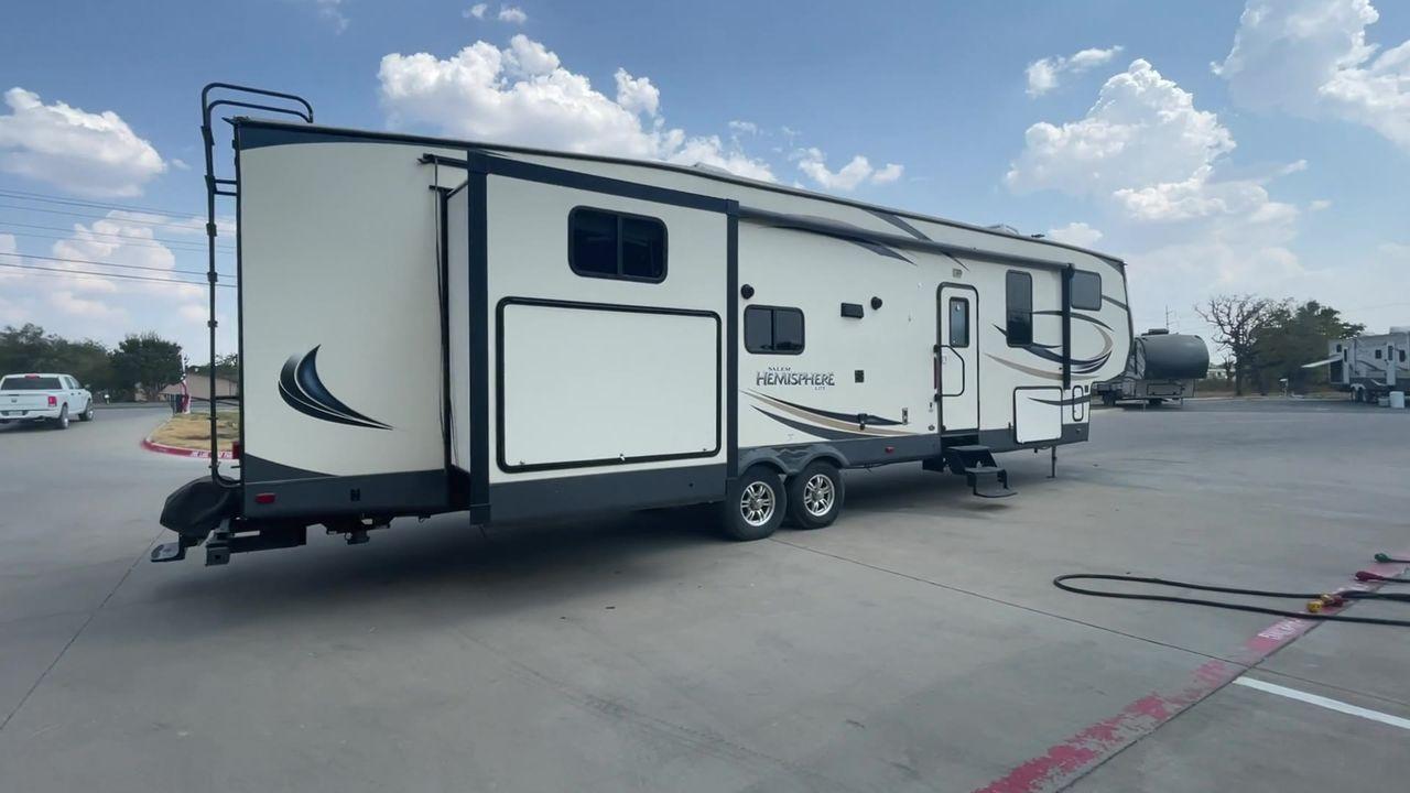 2016 TAN FOREST RIVER SALEMHEMISPHERE356QB (4X4FSBM24GU) , Length: 34 ft | Dry Weight: 7,294 lbs | Slides: 2 transmission, located at 4319 N Main St, Cleburne, TX, 76033, (817) 678-5133, 32.385960, -97.391212 - This 2016 Forest River Salem Hemisphere Travel Trailer measures just over 34 feet long and 8 feet wide with a dry weight of 7,294 lbs. It has a payload capacity of 2,351 lbs and a hitch weight of 845 lbs. This unit also comes with an automatic heating and cooling rate of 30,000 and 13,500 BTUs, resp - Photo #2