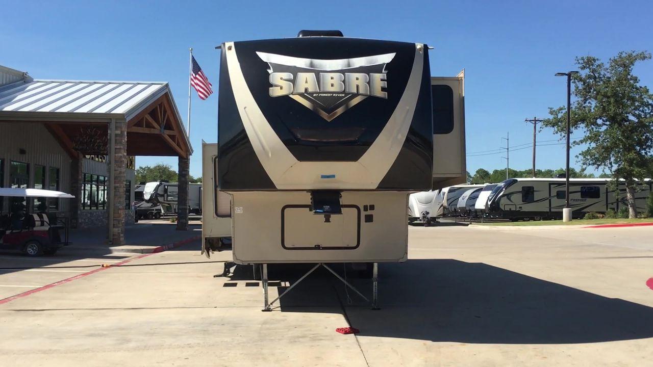 2016 BEIGE FOREST RIVER SABRE 330CK (4X4FSRJ2XG3) , Length: 36.83 ft. | Dry Weight:10,309 lbs. | Gross Weight: 13,870 lbs. | Slides: 3 transmission, located at 4319 N Main St, Cleburne, TX, 76033, (817) 678-5133, 32.385960, -97.391212 - Photo #8