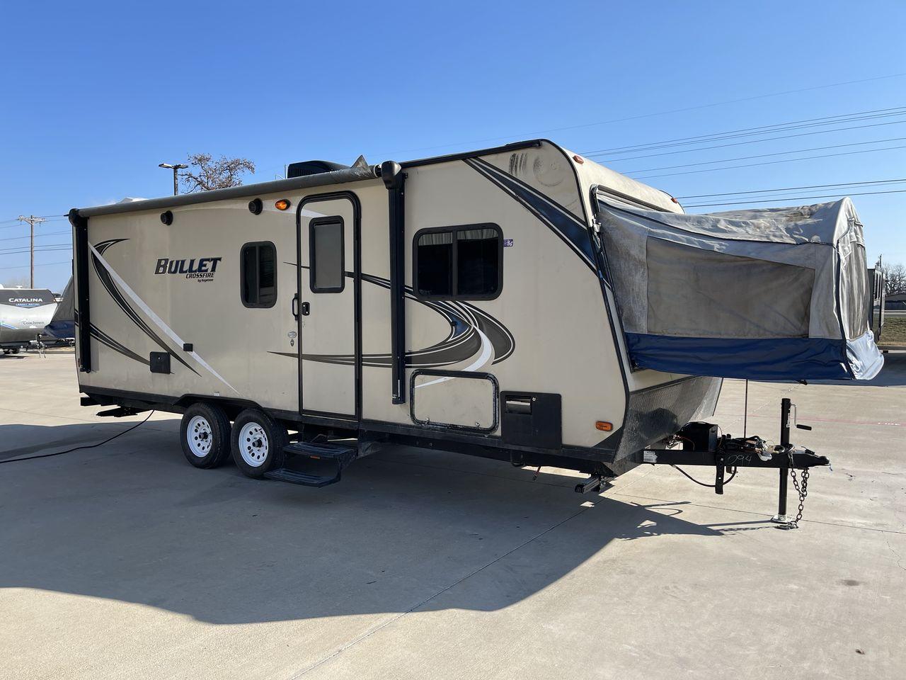 2018 BULLET CROSSFIRE 2190EX (4YDT21923JT) , Length: 25.08 ft. | Dry Weight: 4,410 lbs. | Gross Weight: 6,300 lbs. | Slides: 1 transmission, located at 4319 N Main Street, Cleburne, TX, 76033, (817) 221-0660, 32.435829, -97.384178 - The 2018 Bullet Crossfire 2190EX is a lightweight vacation trailer that can be used for a variety of activities. This trailer is 25.08 feet long and weighs 4,410 pounds dry. It is easy to pull and move, which makes it great for both short trips and longer vacations. Even though it's small, the Cross - Photo #23