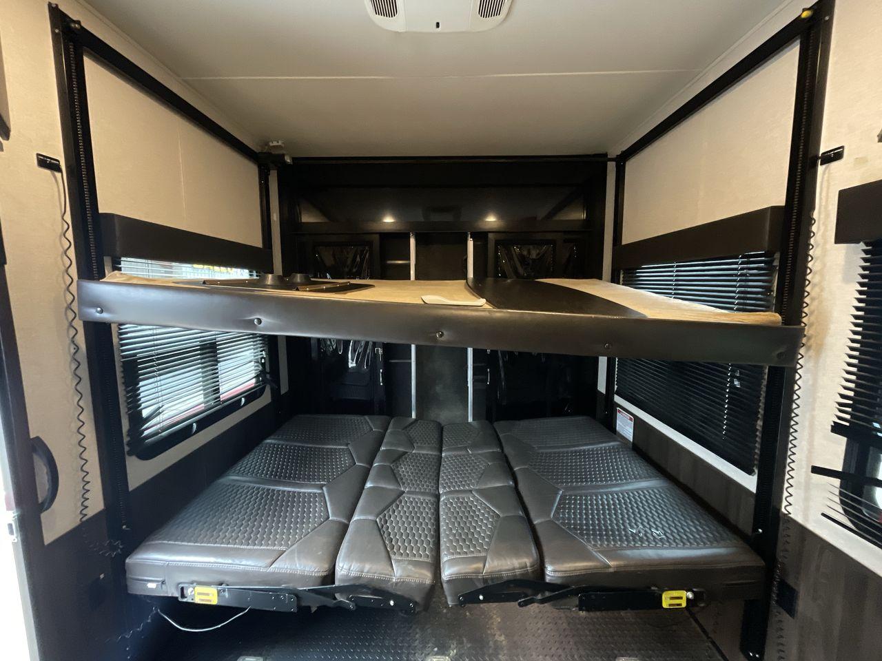 2018 GRAY JAYCO SEISMIC 4250 - (1UJCJSCV5J1) , Length: 44.92 ft. | Dry Weight: 15,570 lbs. | Gross Weight: 20,000 lbs. | Slides: 3 transmission, located at 4319 N Main St, Cleburne, TX, 76033, (817) 678-5133, 32.385960, -97.391212 - Set out to the great outdoors in this 2018 Jayco Seismic 4250 and enjoy all the amenities it has to offer! This toy hauler measures just a bit under 45 ft. in length and 13.32 ft. in height, providing great space and comfort. It has a dry weight of 15,570 lbs. and a GVWR of 20,000 lbs. It also comes - Photo #25
