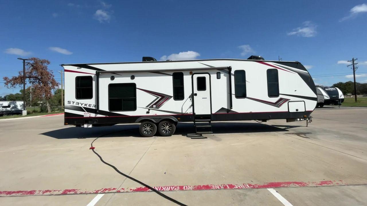 2021 CRUISER RV STRYKER 3414 (5RXGB392XM1) , Length: 38.75 ft. | Dry Weight: 9,608 lbs. | Gross Weight: 12,800 lbs. | Slides: 2 transmission, located at 4319 N Main St, Cleburne, TX, 76033, (817) 678-5133, 32.385960, -97.391212 - The 2021 Cruiser RV Stryker 3414 is a meticulously crafted toy hauler that seamlessly integrates luxury, versatility, and durability to provide an exceptional on-the-road experience. Whether you're a passionate thrill-seeker indulging in outdoor sports or a discerning family seeking comfort, the Str - Photo #2