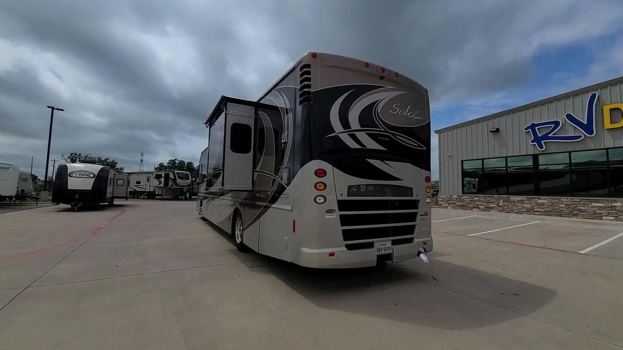 2014 ITASCA SOLEI 38R (4UZACJDT2EC) , Length: 39.8 ft. | Gross Weight: 27,910 lbs. | Slides: 2 transmission, located at 4319 N Main St, Cleburne, TX, 76033, (817) 678-5133, 32.385960, -97.391212 - The 2014 Itasca Solei 38R Motor Home is a sophisticated and spacious Class A RV designed for the ultimate road-tripping experience. Powered by a potent 300-horsepower Cummins diesel engine and built on a Freightliner XCS chassis, this motorhome ensures a smooth and powerful ride. Measuring 39 feet i - Photo #1