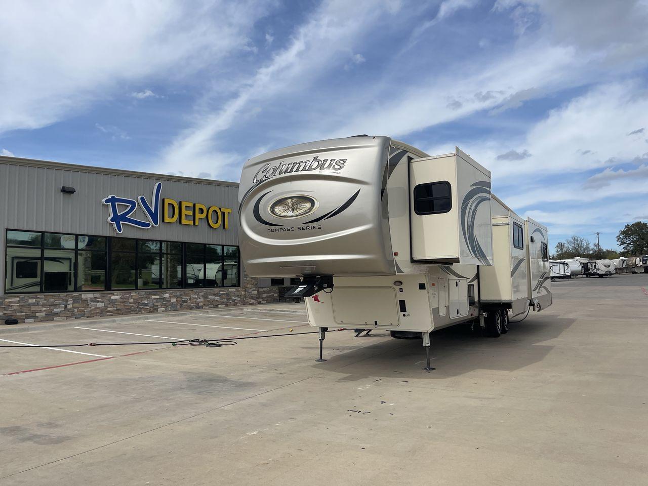 2018 FOREST RIVER COLUMBUS COMPASS 378 (4X4FCMP29J6) , located at 4319 N Main St, Cleburne, TX, 76033, (817) 678-5133, 32.385960, -97.391212 - Photo #0
