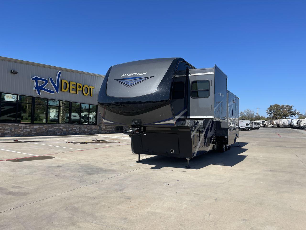 2022 VANLEIGH AMBITION 399TH (7HHAC4333NV) , Length: 43.58 ft. | Dry Weight: 16,900 lbs. | Gross Weight: 21,000 lbs. | Slides: 2 transmission, located at 4319 N Main St, Cleburne, TX, 76033, (817) 678-5133, 32.385960, -97.391212 - If you're in the market for a top-of-the-line Toy Hauler, look no further than RV Depot in Cleburne, TX. We are proud to present the VANLEIGH AMBITION 399TH, a luxurious and spacious RV that is sure to enhance your next adventure. With a price of $99,987, this 2022 model is a steal! Located in Cleb - Photo #0